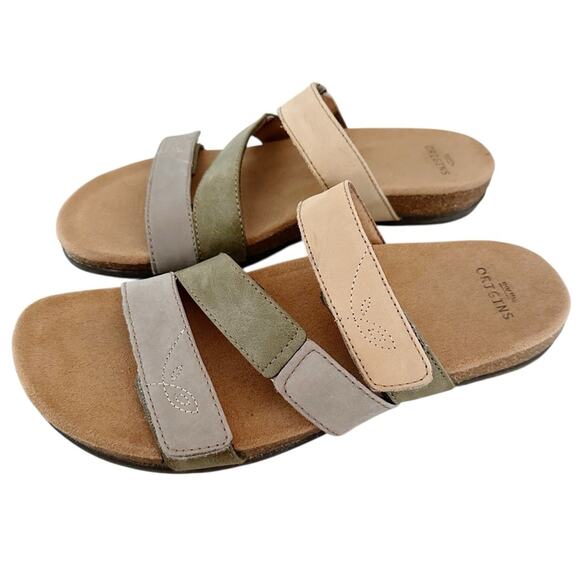 Earth Origins ‘Ohana’ Casual Slide Comfort Sandals Suede Earth Tones Beige 9.5 - Picture 6 of 9